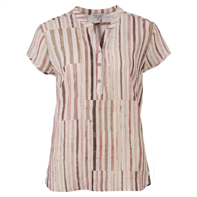 Enjoy Blouse structuur strepen 880895 Rose